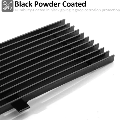 Vista 7 de Insertos de parrilla compatibles con F150 2009-2014, parrilla frontal de aluminio macizo billet (negro)