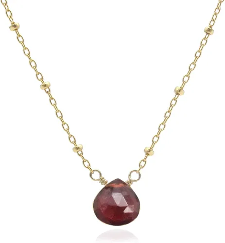 Vista 15 de Collar con colgante de piedra natal con piedra preciosa genuina, relleno de oro de 14 quilates, 18 pulgadas