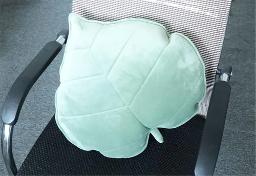 Vista 4 de AZCHEN Almohada decorativa de hojas verdes para sofá o dormitorio (19.7 in, marrón)