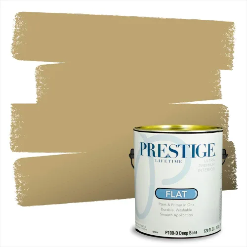Vista 269 de PRESTIGE Pinturas de pintura exterior e imprimación en uno, 1 galón, plano, combinación comparable de Benjamin Moore* Manzanilla*