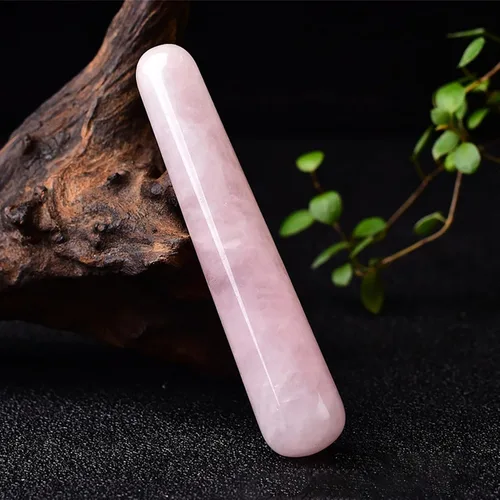 Vista 7 de Varita de masaje de piedra, varita de masaje de cristal, 3.93 pulgadas de cuarzo natural, varita de masaje facial, herramienta de masaje de palo