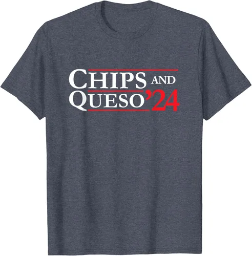 Vista 13 de Novedad 2024 Campaña electoral '24 Chips and Queso T-Shirt, Azul / Patchwork, S Azul Marino