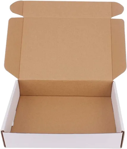 Vista 6 de zmybcpack Paquete de 25 cajas de cartón corrugado de 7 x 5 x 4 pulgadas, caja de envío de cartón blanco, caja de correo de literatura para enviar