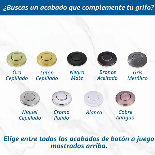 Vista 8 de BESTILL Kit de interruptor de aire para eliminación de basura - Certificado UL, botón de interruptor superior de fregadero sin cable para triturador