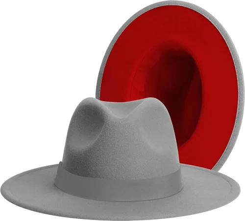 Vista 21 de Wide Brim Fedora Hats for Women & Men Classic Dress Panama Hat Adjustable Felt Hat with Band Todo beige.