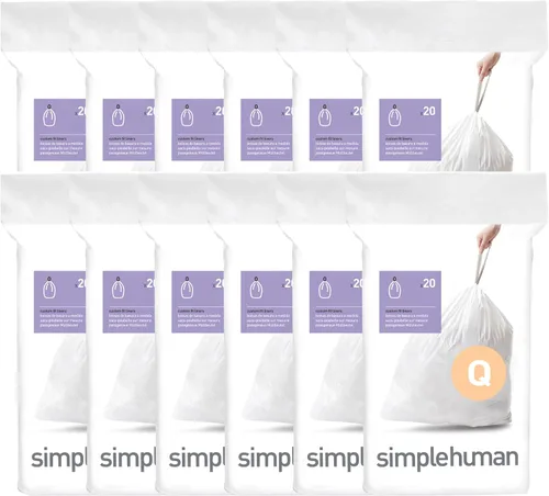 Vista 31 de simplehuman Forro para bote de basura de ajuste personalizado, 45 litros/12 galones, 20 unidades (paquete de 2)