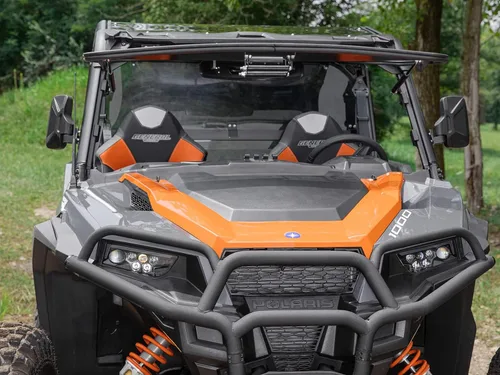 Vista 4 de SuperATV - Parabrisas abatible resistente a los arañazos para Polaris General 1000 / 2017+ 4 1000 2016 + 2016 + 4 1000 Para uso con Ride Command