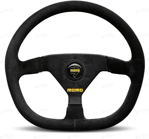 Vista 2 de MOMO Motorsport MOD. 30 con botones, volante de carreras de ante negro, radios negros, anodizados y cepillados, 320 mm - R1960/32SHB