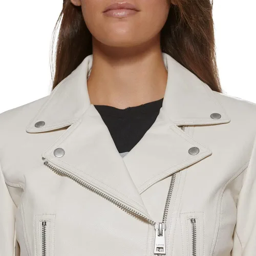 Vista 4 de Levi's Chaqueta Moto 538 de cuero vegano para mujer (talla regular y grande)