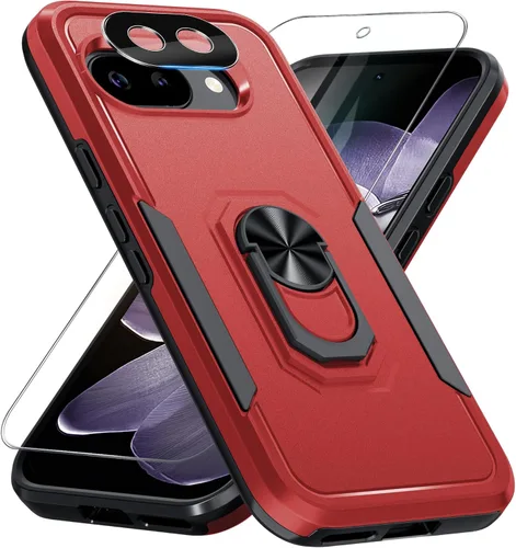 Vista 34 de Janmitta Funda para Google Pixel 8a con Protector de Pantalla + Protector de Lente de Cámara, Resistente a Prueba de Golpes de Servicio Pesado