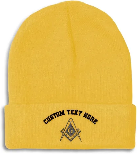 Vista 42 de Speedy Pros Gorros para hombres Mason Gray Thread Bordado Construcción Sombreros de invierno para mujeres Gorra de cráneo acrílico 1 tamaño Solo