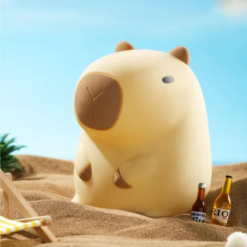 Vista 11 de ATSUI Luz Nocturna de Pingüino, Lámpara Nocturna de Animal Novelosa y Esponjosa LED, Silicona de Grado Alimentario, Atenuable en 2 Niveles, Luz