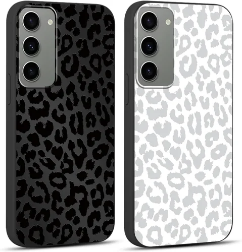 Vista 14 de Pack de 2 fundas con estampado de guepardo para Samsung Galaxy A03s 4G de 6.5", fundas de diseño de patrón de leopardo de lujo, de silicona suave