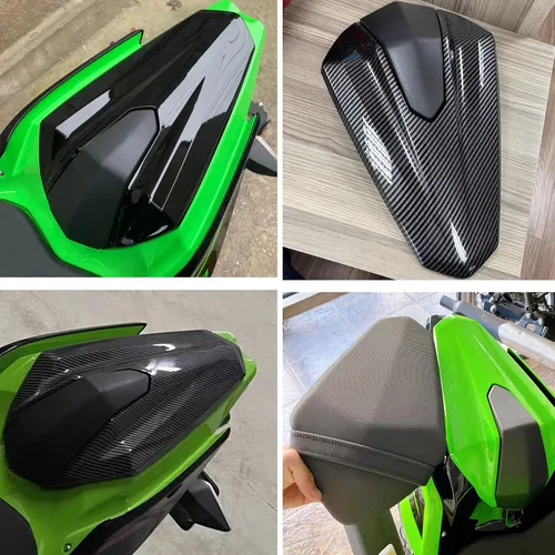 Vista 6 de Para Ninja 400 Z400, accesorios de motocicleta, cubierta trasera para asiento de pasajero trasero (grano de carbono)