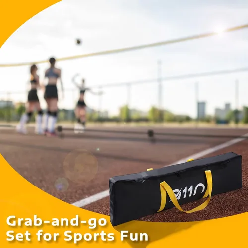 Vista 6 de A11N SPORTS Badminton Net - Height Adjustable Volleyball Net for Junior Tennis, Soccer Tennis & Kids - Portable Driveway Pickleball Net for Indoor &