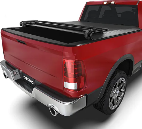 Vista 17 de OEDRO FRP Cubierta Rígida de Tonneau de Triple Pliegue Compatible con Dodge Ram 1500 2009-2024 (Carrocería Clásica y Nueva) Cama de 5.6 pies sin Ram