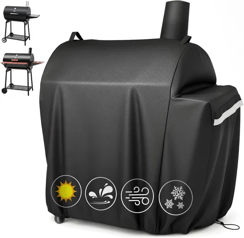 Vista 16 de Cubierta de parrilla Utheer para ahumador vertical de gas Pit Boss 3-Serie, cubierta impermeable anti-UV de 600D de longitud completa y resistente