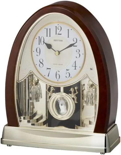 Vista 8 de Reloj de repisa musical "Joyful Crystal Pearl" de Rhythm Clocks