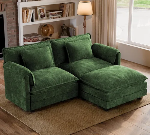 Vista 62 de ELUCHANG Sofá biplaza de 80 pulgadas, sofá modular modular de 2 asientos para sala de estar y apartamento, cómodo sofá tapizado de doble capa