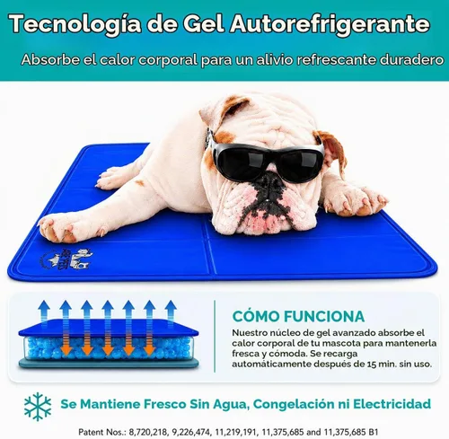 Vista 2 de Arf Pets Alfombrilla de enfriamiento para perros – Almohadilla de gel de auto-enfriamiento para camas, perreras y jaulas Duradera, no tóxica