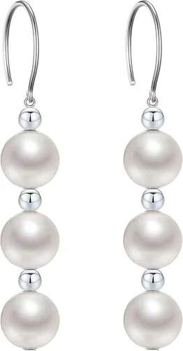 Vista 9 de Aretes colgantes chapados en oro de 14 quilates para mujer, minimalistas, ligeros, largos, colgantes, aretes de boda para novias, dama de honor