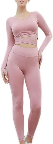 Vista 3 de 5 conjuntos de entrenamiento para mujer yoga correr atletismo gimnasio ejercicio ropa deportiva