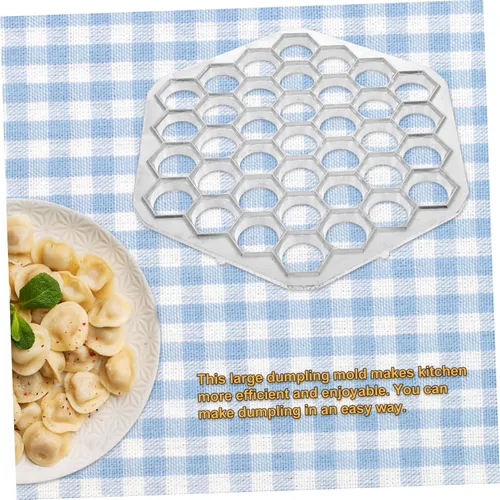 Vista 4 de Juego de moldes para bolas de masa hervida de aleación de aluminio, accesorio de cocina para albóndigas rusas y ravioles reutilizable multifunción
