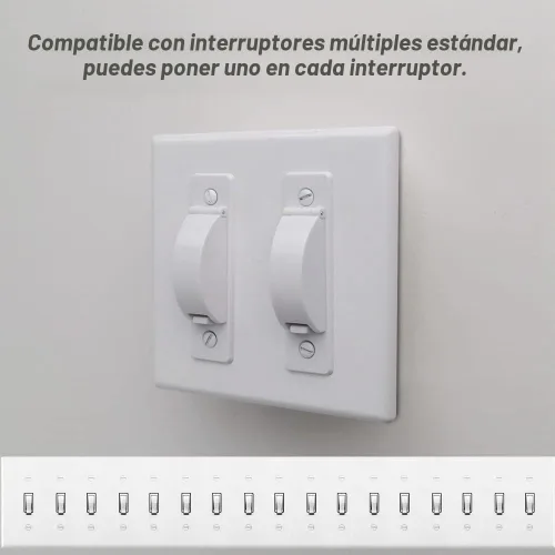 Vista 4 de ILIVABLE - Protector de interruptor de pared, a prueba de niños, protege tus luces o circuitos de ser encendidos o apagados accidentalmente por