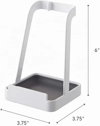 Vista 7 de Yamazaki Home Torre soporte para cucharones - Soporte para tapa para utensilios de cocina - Acero Blanco