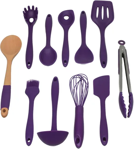 Vista 10 de Chef Craft Juego de herramientas de cocina de silicona premium multicolor de 5 piezas, surtido (42086)