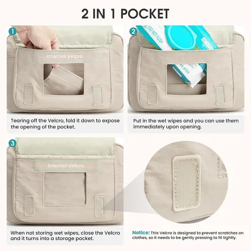 Vista 7 de G4Free Pequeña bolsa de pañales para bebé niña y niño, mini bolsa de pañales cruzada con cambiador portátil