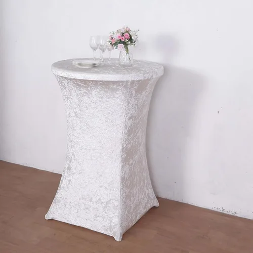 Vista 15 de Efavormart - Funda para mesa de cóctel, color beige