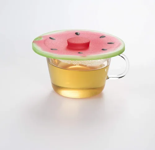 Vista 3 de Charles Viancin - Juego de 2 fundas de silicona para bebidas de sandía de 4 pulgadas - Sellado hermético en cualquier vaso de borde liso, mantiene