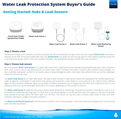 Vista 5 de YoLink Detector de Fugas de Agua, 1/4 Milla el Alcance más Largo del Mundo, Sensor Inteligente Inalámbrico de Fugas de Agua, Alexa, IFTTT, Hub