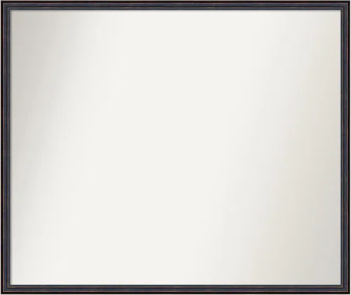 Vista 106 de Amanti Art Espejo de baño de bronce para sobre el fregadero, 25 x 26 pulgadas, espejo rectangular de bronce oscuro, marco de madera tradicional