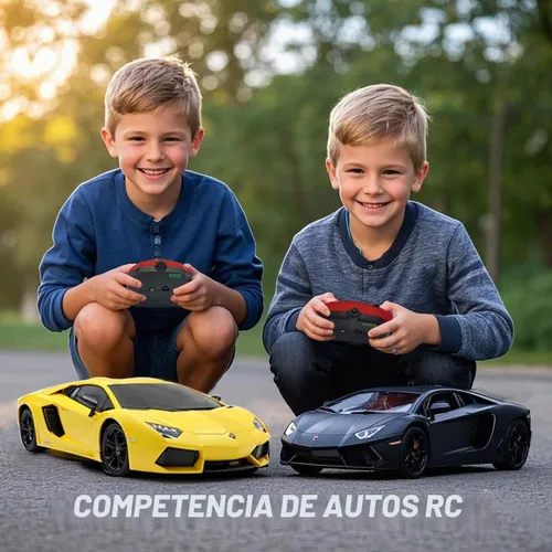 Vista 4 de Lamborghini - Coche de control remoto con licencia para niños, negro mate