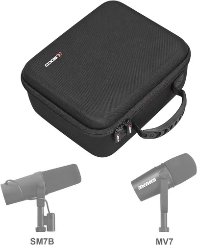 Vista 3 de RLSOCO Funda para micrófono dinámico vocal Shure SM7B/micrófono USB para podcast Shure MV7