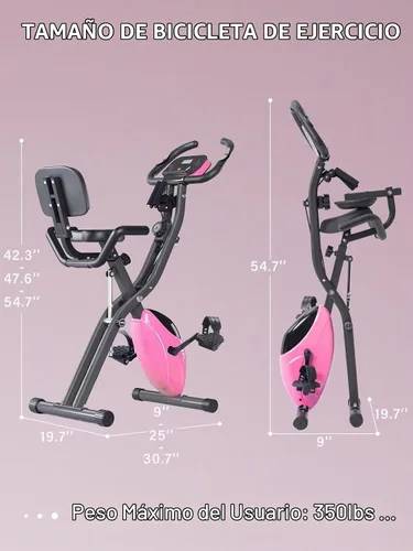 Vista 7 de Merax Bicicleta de entrenamiento para el hogar: bicicleta estática reclinada 4 en 1 y posiciones verticales de bicicleta de ciclismo