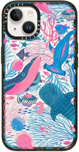 Vista 123 de CASETiFY Impact - Funda para iPhone 13 [protección contra caídas de 6.6 pies/compatible con Magsafe] Black Kingsnake, color negro transparente
