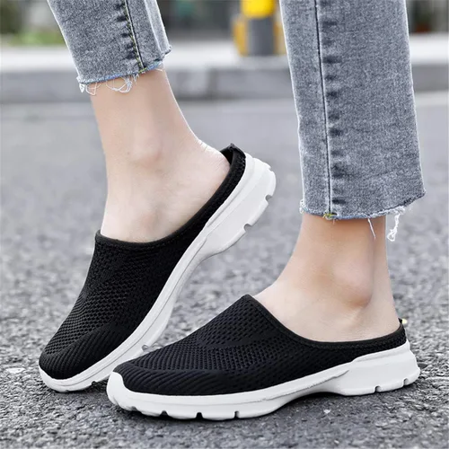Vista 6 de ChicWind - Zapatillas de malla transpirable para mujer, estilo alpargatas, con espalda abierta, sin cordones