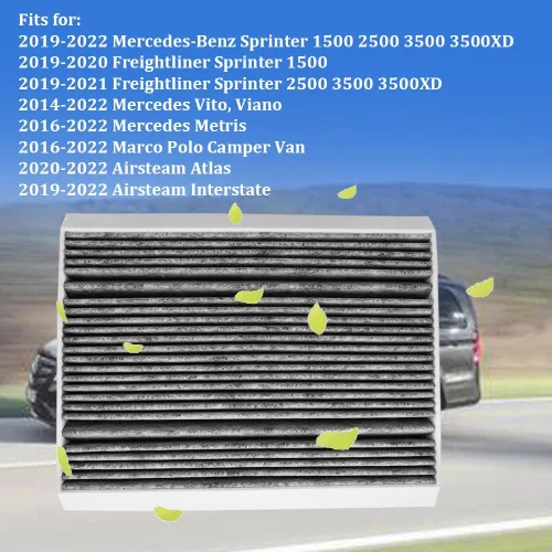 Vista 2 de Filtro de aire de cabina A4478300000 9108301100 para Mercedes Sprinter 1500 2500 3500 4500 Van Freightliner Sprinter 1500 2500 3500 Van Airsteam