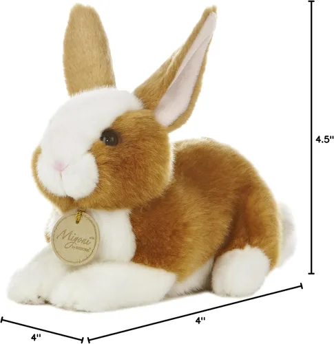 Vista 2 de Aurora World Miyoni conejo de peluche de 8 pulgadas, color café