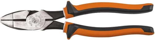 Vista 4 de Klein Tools D20009NEINS Alicates de liniero aislados, fabricados en EE. UU., con aislamiento de doble capa que supera las pruebas y resistencia a