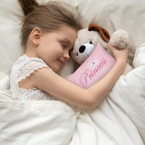 Vista 2 de C&F Home Pink Princess Sleeps Here - Almohada decorativa pequeña de 6 x 9
