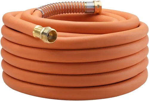 Vista 11 de Wiseflow Leader Hose Manguera de agua resistente de 3 x 5/8 pulgadas con accesorios de latón macho a hembra, extensor de manguera corta para carrete