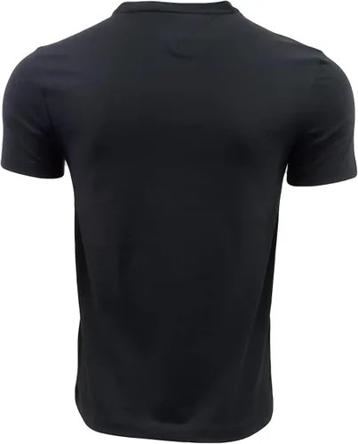 Vista 2 de Tommy Hilfiger Camiseta elástica de cuello redondo para hombre (negro, talla M), Negro