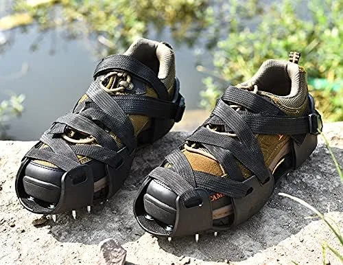 Vista 5 de Zapatos con pinchos para recubrimientos resinosos, pisos epoxi, superposiciones, instalación de cubierta, arena de pavimento con pinchos, crampones