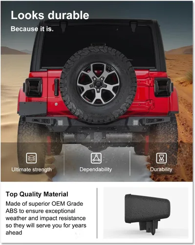 Vista 5 de Kiwi Master Tercera luz de freno LED para Jeep Wrangler JL/4xe 2018-2026 Accesorios Tercera luz de freno de montaje alto