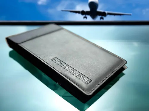Vista 6 de Tolredo Pilot Log Book TL-SP-30 Flight Standard Logbook Top Grain Cow Leather Refillable Bleedproof Paper 96 Pages Aviation Notebook for FAA