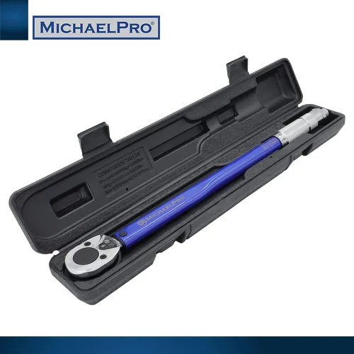 Vista 6 de MichaelPro Llave dinamométrica de clic de 1/2 pulgada, 10-150 ft-lb, doble dirección, ± 4% de precisión, cabezal de trinquete reversible, llave